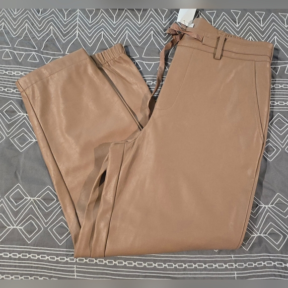 Cami NYC Faux Leather Pullon Straight Leg Pants Size Large - Picture 1 of 10